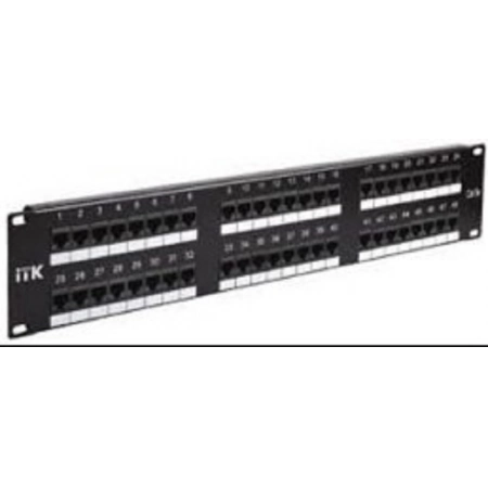 ITK 2U патч-панель кат.5Е UTP ITK PP48-2UC5EU-D05, 2U, 48 портов (Dual)