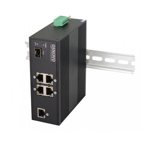 Промышленный PoE коммутатор Fast Ethernet на 6 портов OSNOVO SW-40501/IC