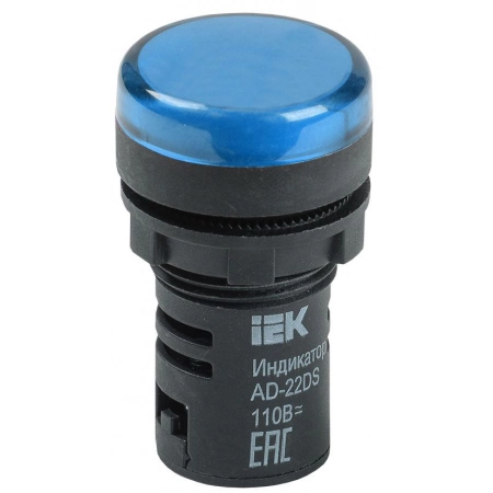 Лампа IEK Лампа AD22DS (LED) D=22 мм синий (BLS10-ADDS-024-K07)