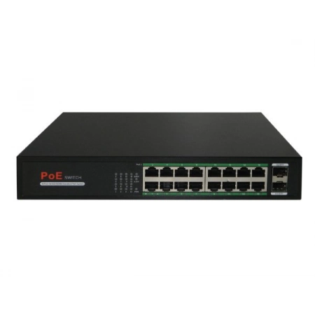 Коммутатор 16-портовый Gigabit Ethernet с PoE ComOnyx CO-SWP16GFv2