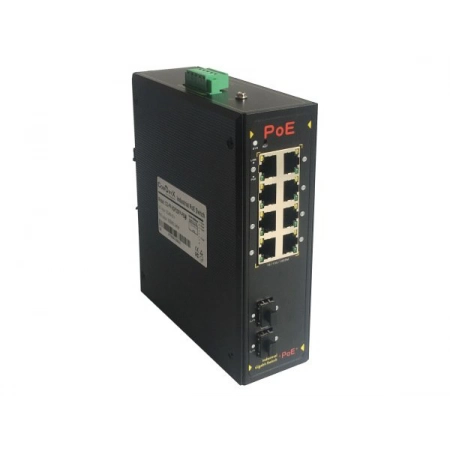 Промышленный РоЕ коммутатор 8-портовый Gigabit Ethernet с PoE ComOnyx CO-PF-8GP2SFP-P509