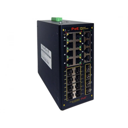 Промышленный РоЕ коммутатор 8-портовыйGigabit Ethernet с PoE ComOnyx CO-PF-8GP4G12SFP-P511