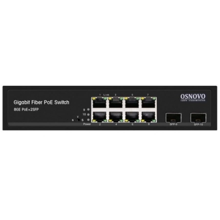 Промышленный PoE коммутатор Gigabit Ethernet на 10 портов OSNOVO SW-80802(150W)