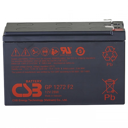Аккумулятор герметичный свинцово-кислотный CSB GP 1272(28W) F2