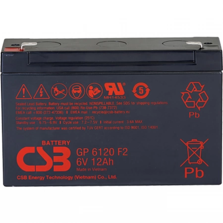 Аккумулятор герметичный свинцово-кислотный CSB GP 6120