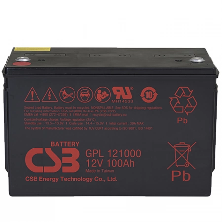 Аккумулятор герметичный свинцово-кислотный CSB GPL 121000