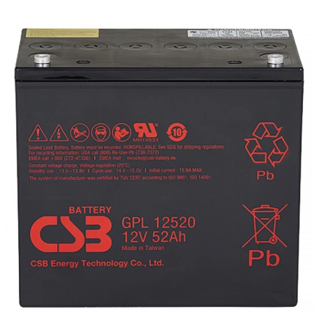 Аккумулятор герметичный свинцово-кислотный CSB GPL 12520