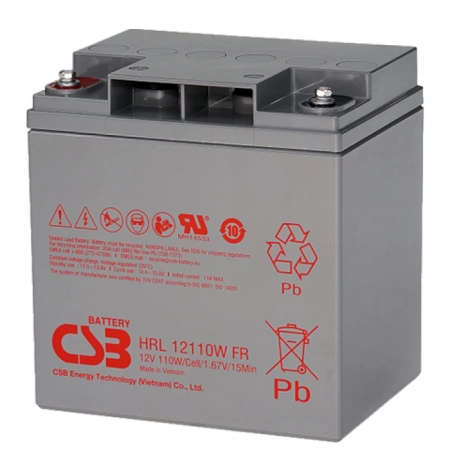 Аккумулятор герметичный свинцово-кислотный CSB HRL 12110W FR