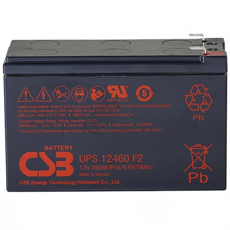 Аккумулятор герметичный свинцово-кислотный CSB UPS 12460