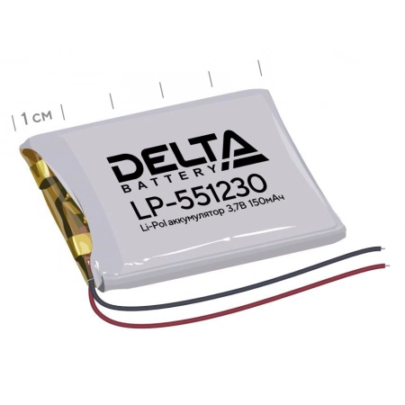 Аккумулятор литий-полимерный призматический Delta LP-551230