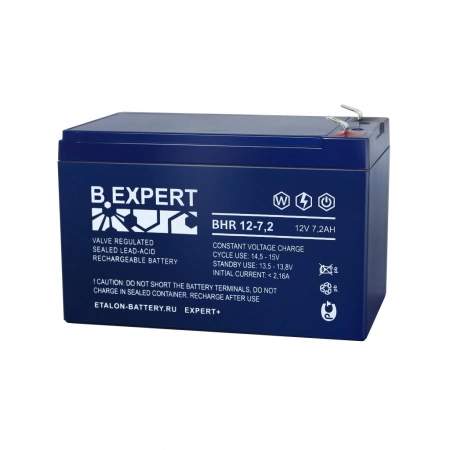 Аккумулятор герметичный свинцово-кислотный EXPERT B.EXPERT BHR 12-7,2