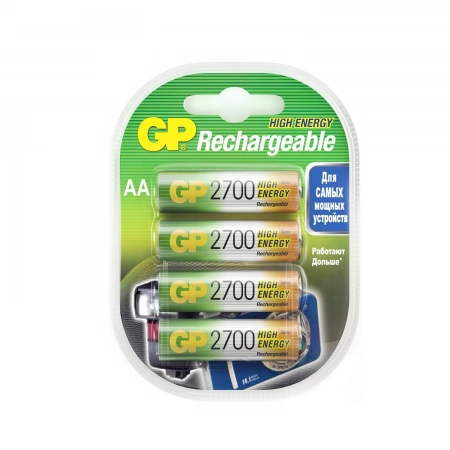 Перезаряжаемые аккумуляторы GP Batteries GP 270AAHC AA (GP 270AAHC-2DECRC4), упак. 4 шт.