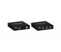 Приемник-декодер KVM и HDMI over IP, сжатие JPEG2000, с PoE MuxLab 500770-RX