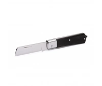 Нож для снятия изоляции монтерский большой складной с прямым лезвием КВТ НМ-01