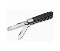 Нож монтерский малый складной с прямым лезвием и отверткой КВТ НМ-08