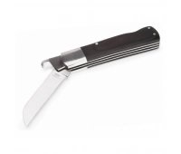 Нож монтерский большой складной с лезвием для разделки оболочек кабеля КВТ НМ-09