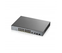 L2 коммутатор PoE+ для IP-видеокамер rack 19", 16xGE PoE+, 2xCombo (SFP/RJ-45) ZyXel GS1350-18HP-EU0101F