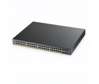 L2+ коммутатор rack 19", 48xGE PoE+, 4xSFP+ слота 10 Гбит/с, стекируемый (до 2) ZyXel XGS2210-52HP-EU0101F