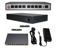 Сетевой РоЕ коммутатор 8-портовый Gigabit Ethernet с PoE ComOnyx CO-SWP9C