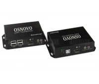Удлинитель HDMI, USB, RS232, ИК-сигнала OSNOVO TLN-HiKMA/1+RLN-HiKMA/1