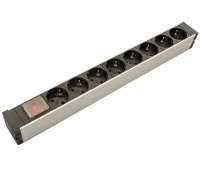 Блок розеток для 19 шкафов Hyperline SHZ19-8SH-S-IEC